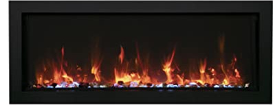 Amantii Panorama Indoor/Outdoor Extra Slim Built in Electric Fireplace (BI-60-XTRASLIM), 60-Inch