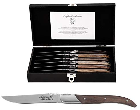 Laguiole Style de Vie Steakmesser Luxury Line, 6-teilig, Gemischtes Holz