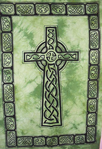 Traditional Jaipur Kreuz Christian Jesus Kruzifix Symbol des Christentums Wall Art Poster, indischen Dekor, böhmischen Wandbehang, Hippie Wohnheim Zimmer Dekoration, Gypsy Wall Art,