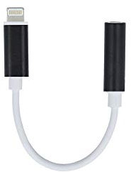 Forever Adaptateur pour Apple Lightning vers prise casque 3,5 mm - Adaptateur jack 3,5 mm - Convertisseur jack audio auxiliaire pour iPhone 11/XS/XR/X/8/7 Plus (noir)