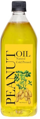 Daana Peanut Oil: NATURAL, EXTRA VIRGIN, COLD PRESSED (1L)