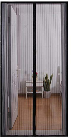 BAILR Mosquitera Puerta Cortina Magnética 70x215cm, Puerta Mosquitera Magnetica Abatible, Resistente Al Viento para Terraza/habitacion Fácil De Instalar