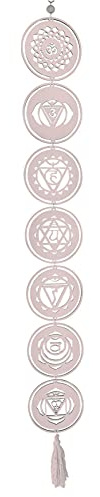 7 Chakras Ornements Suspension en Bois, Chakras Decoration Murale pour Décoration la Maison Yoga Méditation