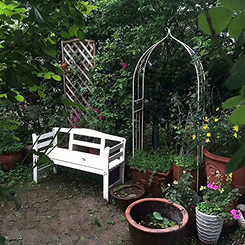 Archi da Giardino, Rose in Ferro, Pergolato, Porticato per Arrampicarsi su Alberi Struttura Di Supporto per Vite Di Rose Prato Giardino Esterno, Cortile Sul Retro/B / 102×31×210CM