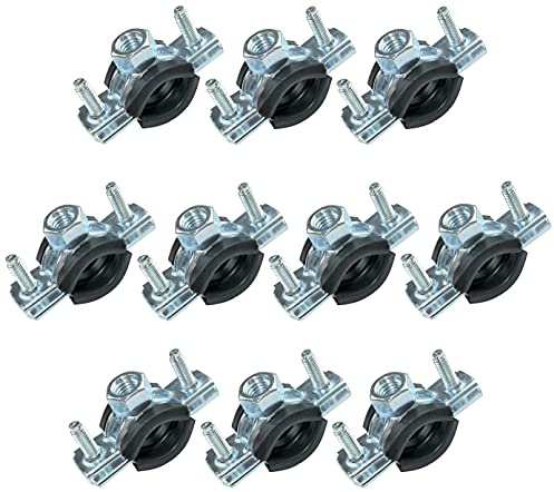 AERZETIX Abrazadera Isofónica Ø3/8'' 15-19mm, Juego de 10