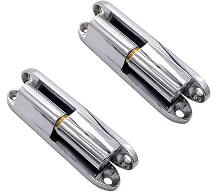 Lot de 2 charnières amovibles en alliage de zinc - Charnières papillon longitudinales à enficher, Lyxtiorn, Métallique, Zinc, Argenté, 80 mm pour portes intérieures