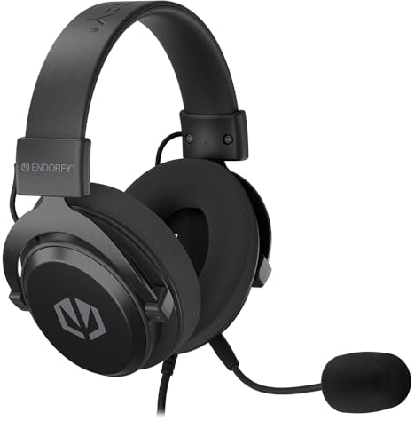 Endorfy VIRO Infra, cuffie circumaurali, tessuto morbido, cuscinetti in soffice memory foam, microfono rimovibile, driver da 50 mm, struttura in resistente alluminio, EY1A003