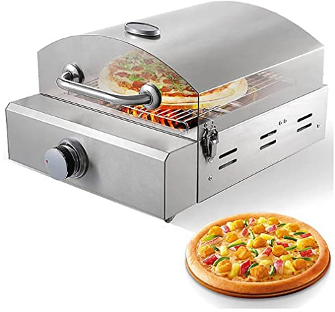 SONLED Pizza Oven Outdoor, Stainless Steel Tabletop Pizza Oven, Propane Gas Fired, Pizza Maker Pizza Baker for up to 13” Pizzas – Can Also Smoke Meat, Fish & Veg