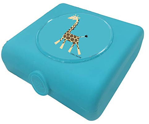 your castle Matlåda för barn, smörgåslåda, plast BPA-fri – perfekt för dagis, skola, på en tur eller när du reser i turkos, 14,5 x 13,8 x 5,3 cm