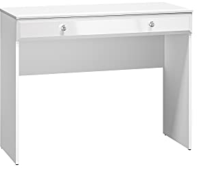 Marmex Meble Glamour Schminktisch 05 weiße glänzende Schminktisch mit Schublade, weißer glänzender Schminktisch mit Schublade