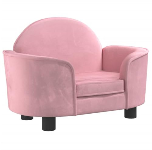 vidaXL Hundebett, Hundekissen mit weicher Polsterung, Hundesofa Hundecouch für kleine Hunde Haustiere, Haustierbett Katzenbett, Rosa Samt