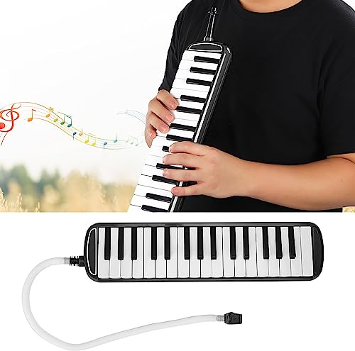 Melodica-Instrument mit 32 Tasten, Mundstück, Melodica-Instrument mit 32 Tasten für Anfänger, Musikunterrichtsinstrument, Musikunterrichtsinstrument für Kinder, Anfänger, (Schwarz)