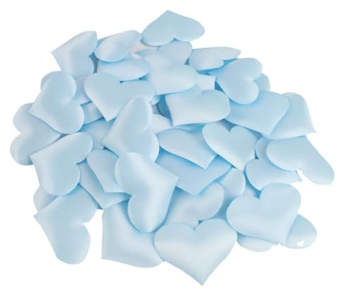 Yurosiay 100 Stück Herz Konfetti Stoff 2cm Liebe Schwamm Blütenblätter Konfetti Bunt Herzen Tischkonfetti Streudeko Hochzeit Herzen Romantische Herz Konfetti Schwamm für Hochzeit Party Blau