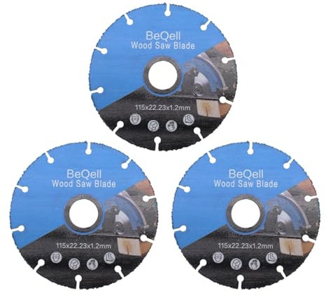 Hartmetall-Holz-Trennscheibe, 11,4 cm, 3 Stück, vakuumgelötetes Hartmetall-Trennscheibenblatt, Kreissägeblatt für Holz, Gipskarton, Gummischlauch, Kunststoff