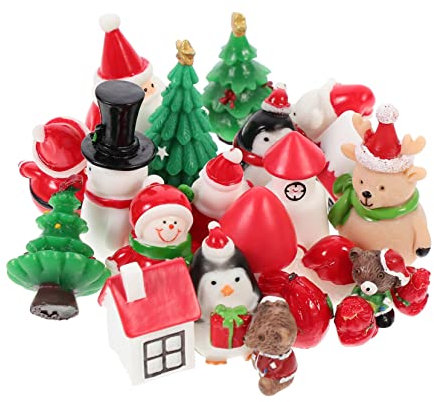 BCOATH 22stücke Teiliges Mini Weihnachtsschmuck Figuren Für Weihnachtsbaum Dekoration Niedliche Und Weihnachtsmann Miniaturen Für Und Projekte