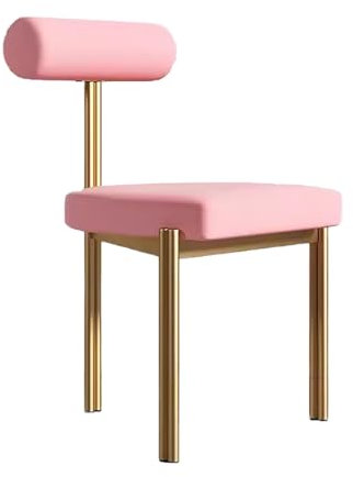 WLCNYL Schminkstuhl, Schminkstuhl mit Stativ, mit Metallbeinen und Rückenlehne, für Ankleidezimmer, Schlafzimmer, Schminktischstuhl (Farbe: Pink B)
