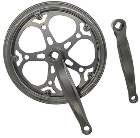 Quadratischer Kegel City Klappfahrrad Doppelkettenschutz Ersatz Einzelkettenblatt Fahrrad Kurbelarm 52T 170 mm Kurbelgarnitur