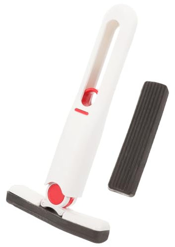 EXAOMBLE Mini Fregona Portátil Autoexprimible 2 Cabezales De Esponja Absorbente para Limpieza De Escritorio y Suelo Cocina, Hogar y Espacios Pequeños