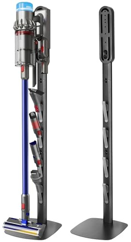 Staubsauger Halterung Ständer für Dyson Akkusauger Gen5 V16 V15 V12 V11 V10 V8 V7 V6, Kein Bohren Bodenständer Ladestation, Platzsparende Aufbewahrung, Zubehörhalter Speichern und Organisieren