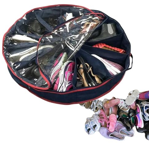 Organizador de zapatos – Caja de zapatos con tapa transparente para 16 pares de zapatos, caja de zapatos grande, transparente, plegable, ahorra espacio, organizador de zapatos de viaje