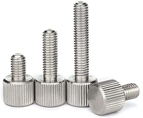 Edelstahlschraube, Rändelschrauben, M2 M2,5 M3 M4 Rändelschrauben, Rändelkopf-Rändelschraube, Maschinen, Werkzeug, runde Einstellhandschraube, Edelstahl 304
