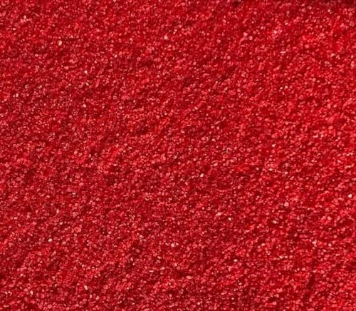 FAIRY TAIL & GLITZER FEE 5 kg di sabbia decorativa rossa – Made in Germany – Sabbia di colore rosso fine per vaso decorativo candele, matrimonio, floristica, artigianato, giardino ed eventi, sabbia di