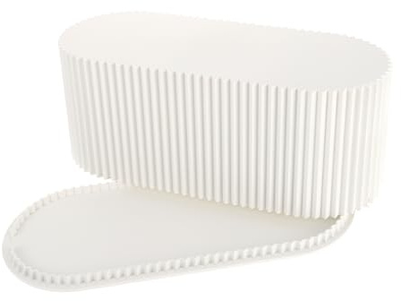 Tofficu Kabelbox Groß Weiß Kabelorganizer für Schreibtisch mit Abnehmbarem Deckel Robust und Praktisch Kabelmanagement Box für Büro und Zuhause zur Ordentlichen Kabelführung