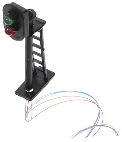 SUPVOX Segnale Miniatura per Treni in Metallo e Abs Semaforo Realistico per Diorami e Paesaggi in Miniatura Decorazione Duratura e Portatile per Modellismo Ferroviario