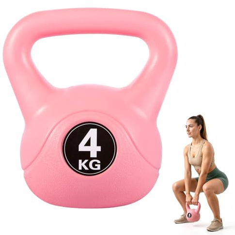 ARATERVIO Kettlebell 4–20 kg aus Kunststoff, Kugelhantel für Ganzkörpertraining & Krafttraining, Ergonomischer Anti-Rutsch Griff, Home Gym Fitness Gewichte für Damen & Herren
