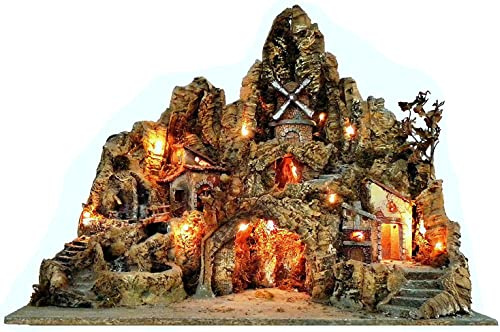 Kawayy Nativity Scene, Terracotta, SCULPTURA, SCULPTURE, Presepe Napoletano dipinto forno, mulino Bach 68 x 55 x 60, Toni Metallici O Terrosi