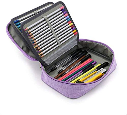 Federmäppchen Junge Mädchen Schulmäppchen Tragbare Federtasche mit Griff Große Kapazität Stiftemäppchen mit Stifthalter Einfarbige Stiftetasche Bleistift-Box für Schreibwaren Schulbedarf Kunstbedarf