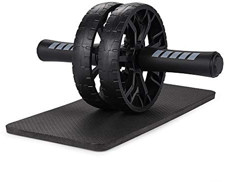 KISSBELLY Ab Roller Exercise Wheel with Thick Knee Pad, Abdominal Core Abs Roller Wheel Gym Tool for Fitness Strength Workout
