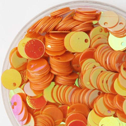 Pailletten, 3 mm, 4 mm, 5 mm, 6 mm, flach, rund, lose Pailletten, Pailletten, Hochzeit, Party, Nähen, Kleidung, Basteln, Dekoration, 25 g, ABorange25 g, 3mm 7500pcs 25g