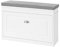 SoBuy Zapatero Entrada Recibidor con Cajón – Banco Zapatero con Asiento y Almacenaje Compacto 60x24x51 cm – Puff para Recibidor, Dormitorio o Salón, Blanco, FSR82-L-W