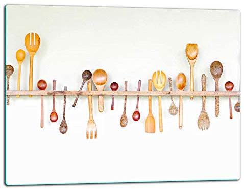 TMK ArtDeko – Schneidebrett Glas – Glasschneidebrett für die Küche 52x40 cm – Robust, Hygienisch & Rutschfest – Glas Schneidebrett – Zusätzliche Arbeitsfläche – Vielseitige Nutzung