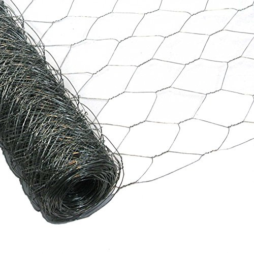 Garmix Sechseckgeflecht 50mm Verzinkt Kaninchendraht 1,0mm Volierendraht (150cm x 25m)