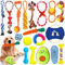 JOTOL Jouets pour Chien - 18pcs Corde à Mâcher, Interactif pour Petit et Moyen Chien, Nettoyage des Dents en Coton