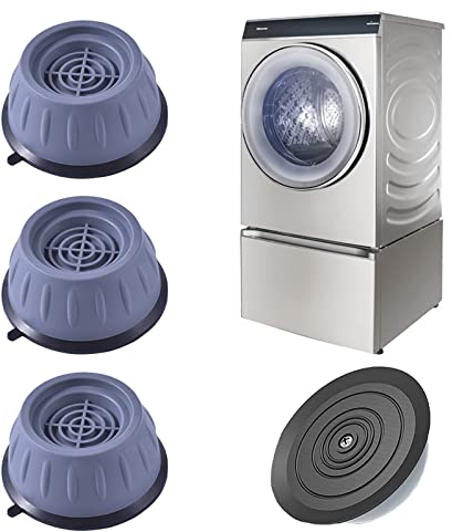 Newaner Soporte Lavadora, 4 Piezas Universal Soporte Lavadora Secadora con Almohadilla de Goma, Antivibracion Lavadora para Lavadoras y Secadoras, Patas Lavadora Antivibracion