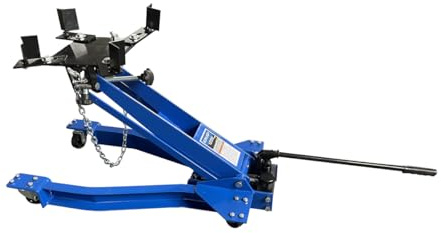 K Tool International XD63515 1,200 lbs. Low Profile Transmission Jack for Garages, Repair Shops and DIY, 31.5 Height, Saddle Tilt +/-10 Degrees, Built-in by-Pass System, 15-1/2 x 15-1/2 Head, Blue