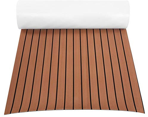 Pavimentazione per Yacht in Teak, Pavimentazione per Barche Schiuma EVA per Yacht in Teak Sintetico Autoadesiva Tappetino per Decking Sintetico Tappetino per Piscina per Camper Marini Tappetino per Pa
