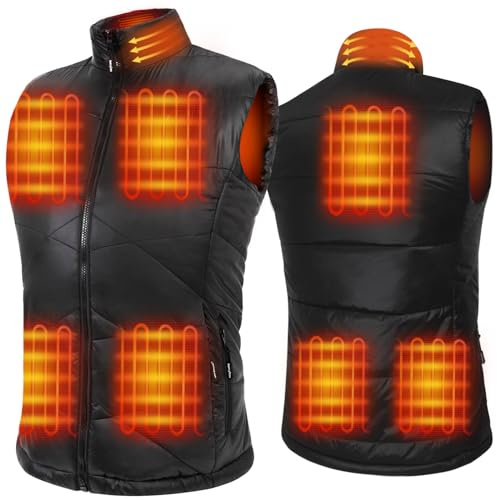DUKUSEEK Women's Heated Vest, Electric Heating Gilet Lightweight Body Warmer for Hiking Camping Golf