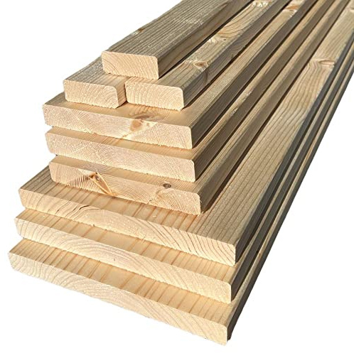 BaustoffhandelShop Glattkantbretter Glantkantprofil Fichte Sichtqualität Holzbalken Konstruktionsholz Vollholz (18x195mm ca.195cm)