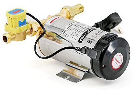 EVERGD Stainless Steel Electric Automatic Hot Cold Water Pressure Booster Pump for Shower Washing Machine Home Garden (150W)