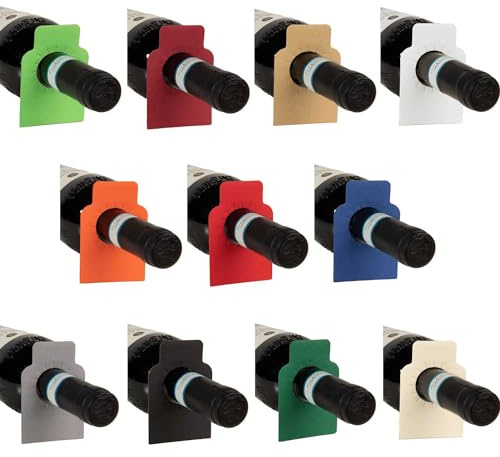 120 PresentFill Premium Flaschenanhänger Smaragd Grün - Stabile Flaschenetiketten aus 100% Recycling Kraftpapier auf E-Welle Karton zum beschriften und kennzeichnen von Flaschen