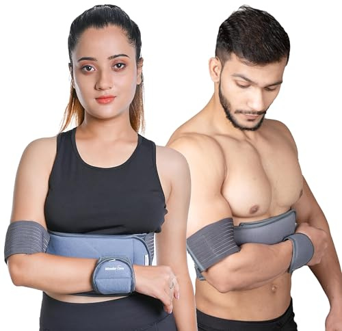 Wonder Care Grey shoulder immobilizer – arm immobilizer | breathable brace elbow | immobilizer shoulder for broken fractured arms