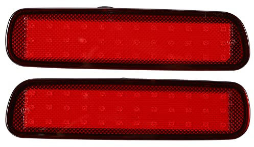 A ABSOPRO Trasero Parachoques Reflector Niebla Freno Cola Luz para Toyota Rojo 1 Par