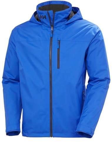 Helly-Hansen Crew Hooded Midlayer 2.0 Waterproof Jackets for Men with Insulated Windproof Sailing Fabric and Packable Hood, 543 Cobalt 2.0 - S