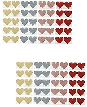 LALAFINA 40blätter Herzform Scratch off Aufkleber Rubbellose Für Geburtstagskarten Einladungen Und Überraschungen Selbstklebend Und Roségold