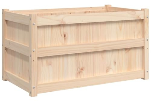 vidaXL Odlingslåda 90x50x50 cm massiv furu