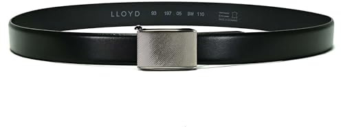 LLOYD-Automatic-Leder-Gürtel 35mm, kürzbar, bombiert, BLACK, BW 110